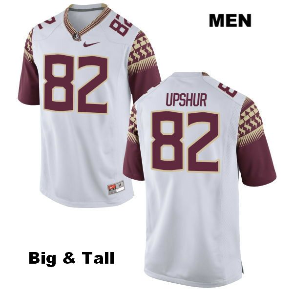 Men's NCAA Nike Florida State Seminoles #82 Naseir Upshur College Big & Tall White Stitched Authentic Football Jersey YUC7369HC